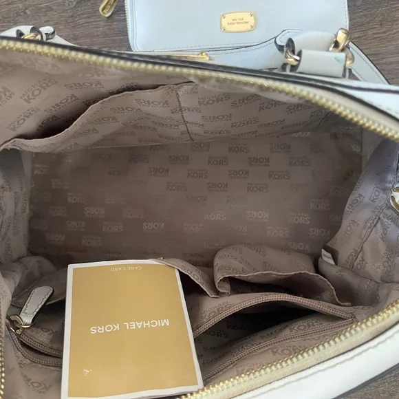 Michael Kors Cream Satchel and Wallet Set